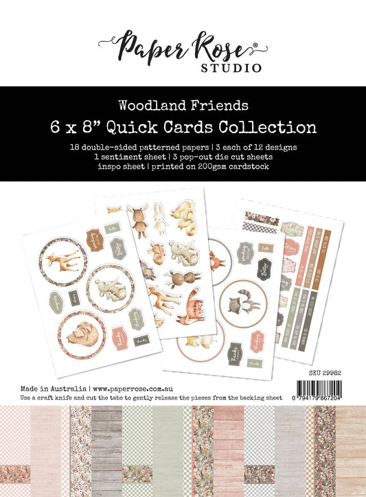 Paper Rose Quick Card Collection  Woodland Friends